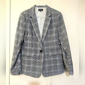 1.State Blue Plaid Blazer Jacket 12